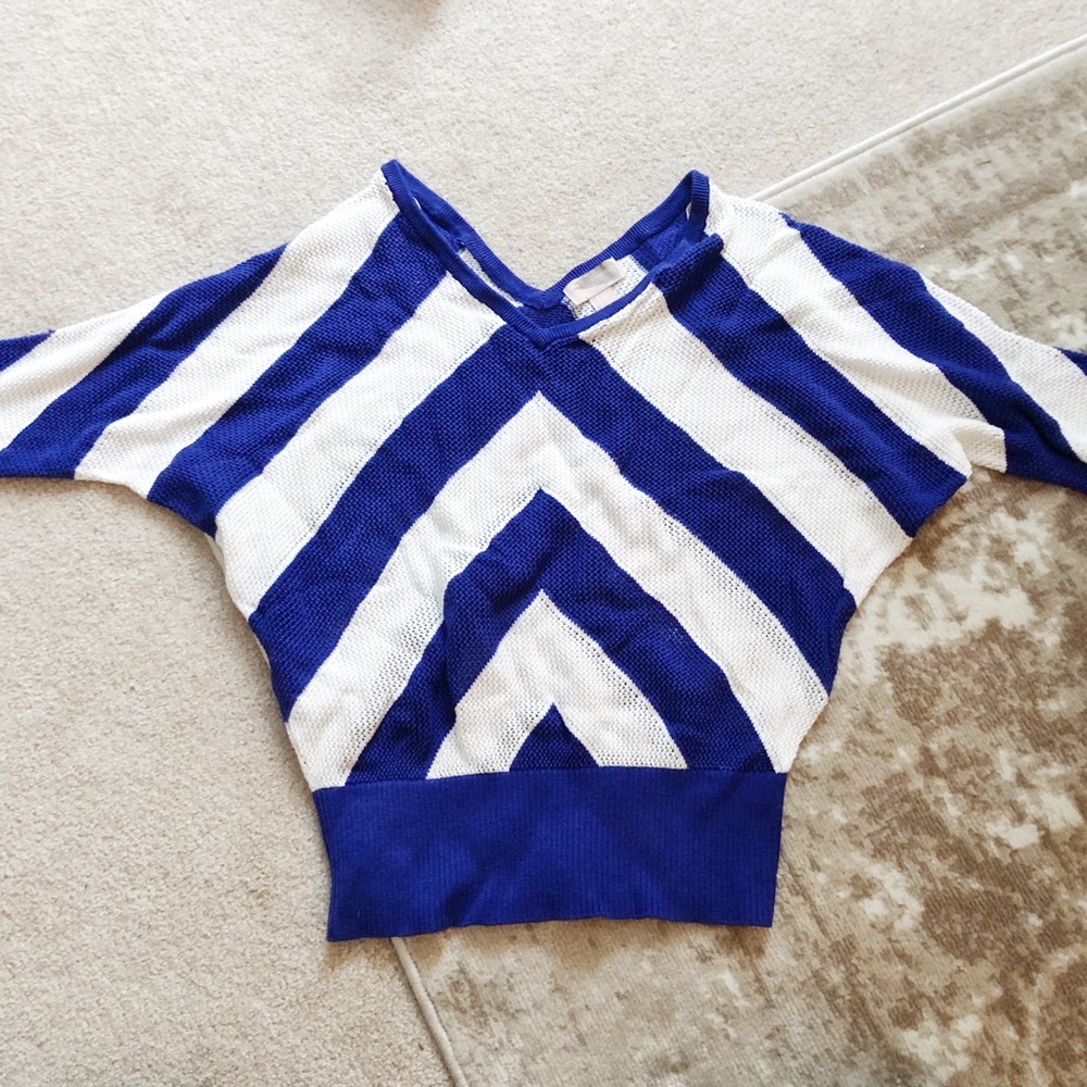 Striped Forever 21 Batwing-Style Sweater Size S
